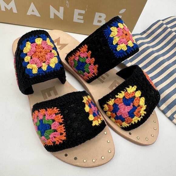 MANEBI x Evereve New in Box Crochet Double Strap Sandal // 7.5 - Picture 7 of 15